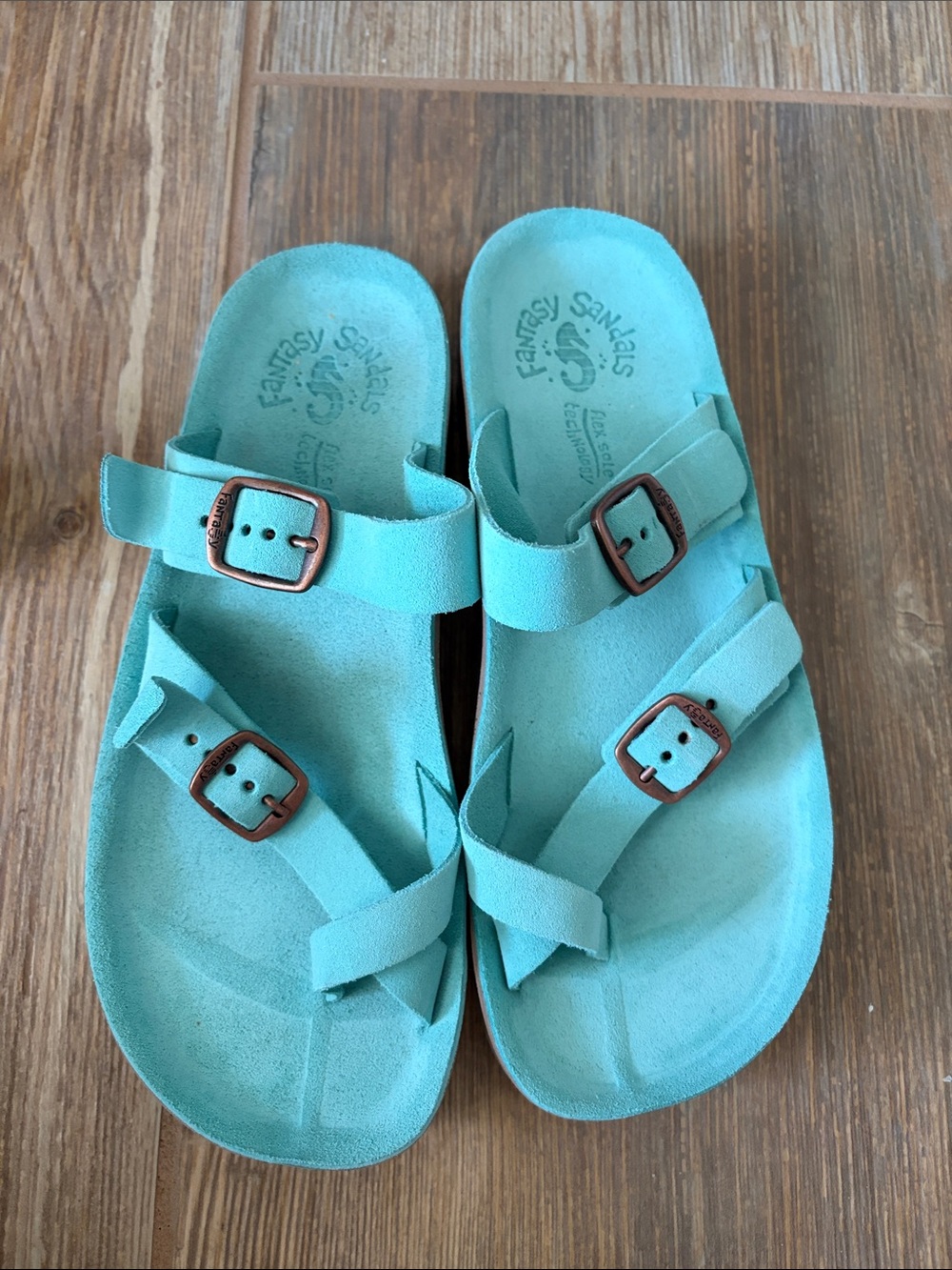 Fantasy Sandals - turquoise glam - WORN ONCE